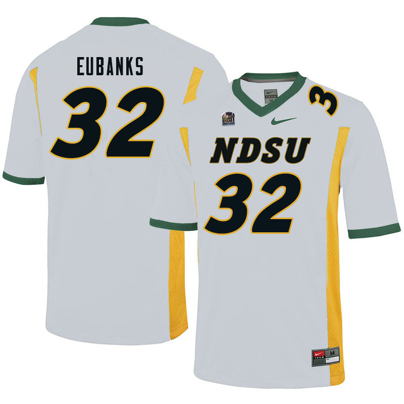 Men #32 Courtney Eubanks North Dakota State Bison College Football Jerseys Sale-White